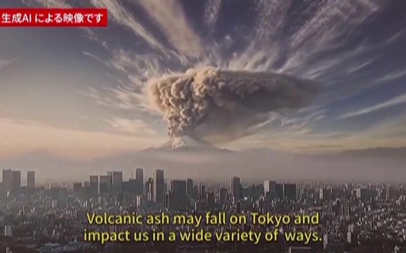 VÍDEO: Tokio simula con IA el «peor escenario posible» para la erupción del monte Fuji