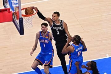 Un Wembanyama de otro planeta doblega con 41 puntos y 24 rebotes a los Thunder en el primer duelo de la final del Oeste de la NBA