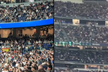 Pitada de la afición madridista antes del encuentro ante el Oviedo
