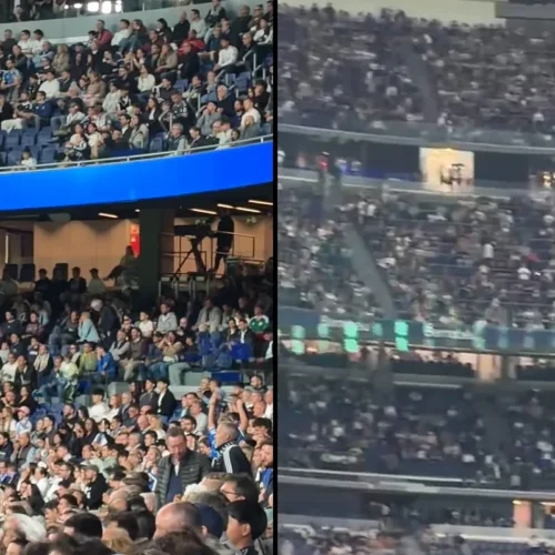 Pitada de la afición madridista antes del encuentro ante el Oviedo