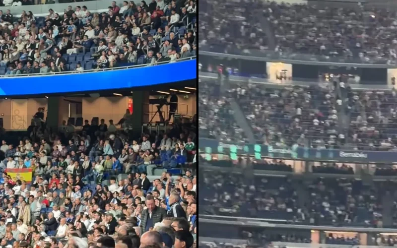 Pitada de la afición madridista antes del encuentro ante el Oviedo