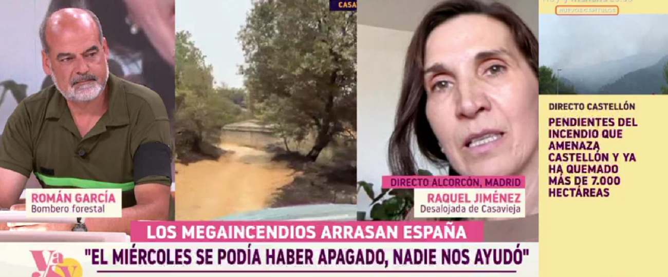 Una afectada por los incendios en Ávila denuncia en Antena 3 la falta de medios: «Se podía haber apagado»