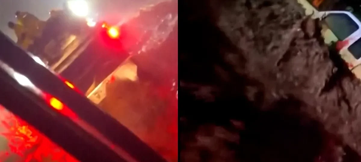 Rescate in extremis de dos paramédicos cuyo vehículo fue arrastrado por turbulentas aguas por el huracán de Hawái