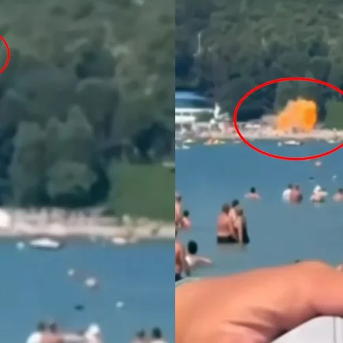 Un dron ucraniano cae en una playa abarrotada de gente en el sur de Rusia
