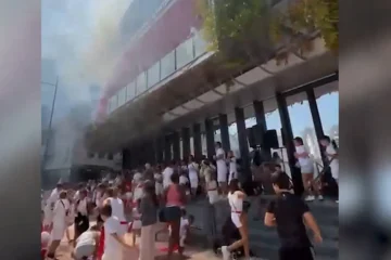 Momentos de pánico tras explotar varios cohetes entre la multitud en Noáin (Navarra) con 40 heridos