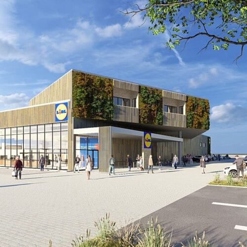Lidl revoluciona la isla de lujo de Sylt con un centro ecoeficiente que combina supermercado y vivienda