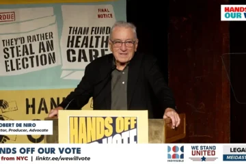 Robert De Niro llama «pedazo de mierda» a Trump: «Mantened vuestras putas manos alejadas de nuestros votos»